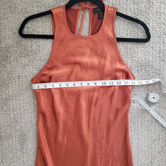 House of Harlow 1960 Copper Silky Midi/Maxi Slip Dress Small - Picture 12 of 13